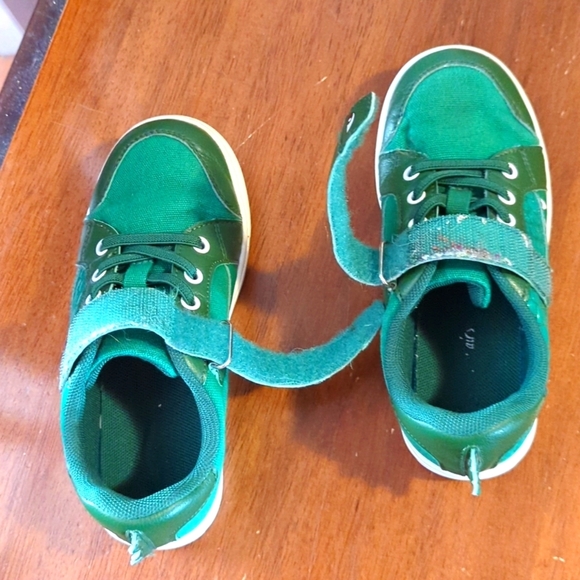 Green Alligator Sneakers Little Boys Size 13 Adjustable Straps - Picture 5 of 10